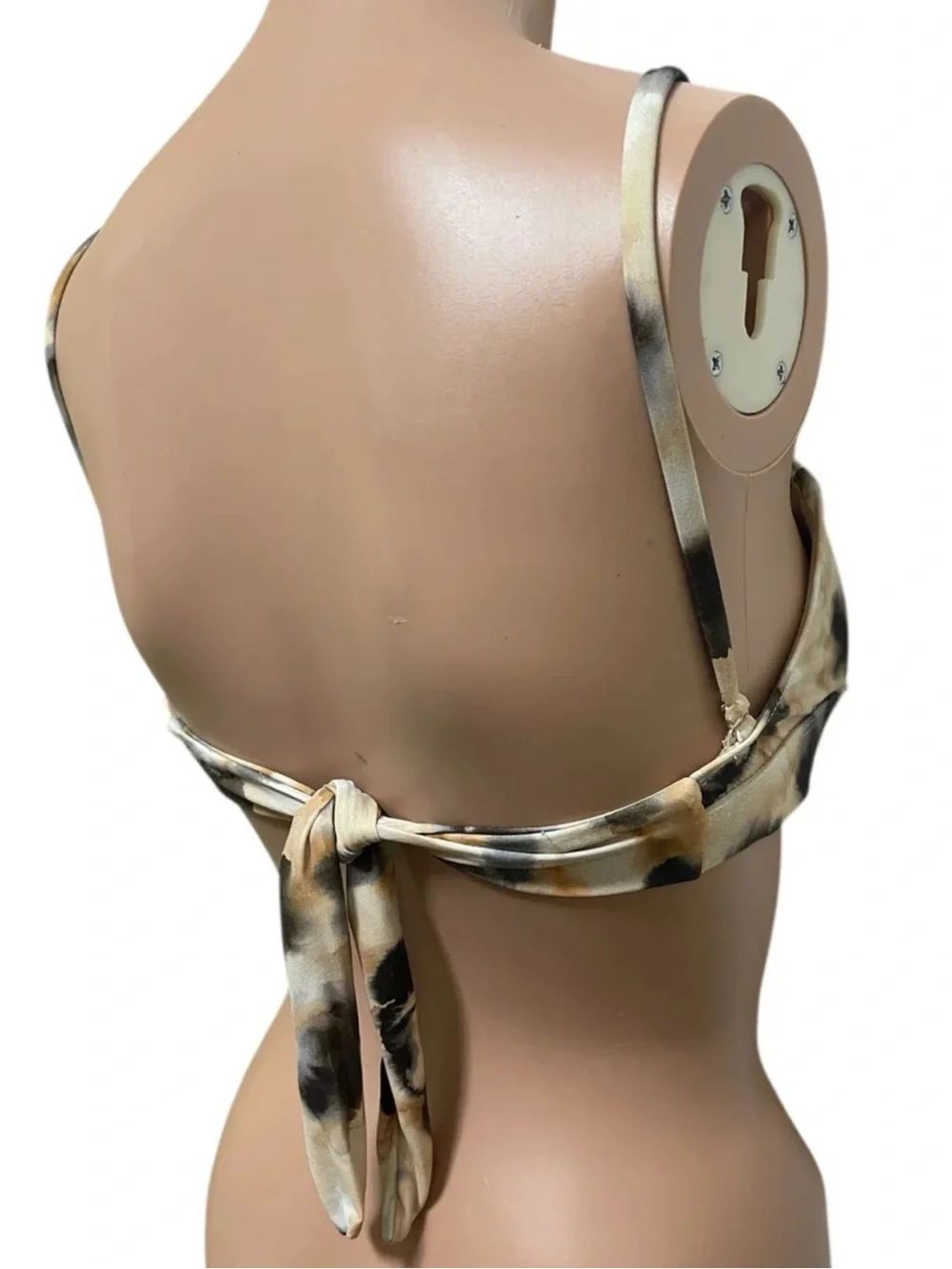 BCBGMAXAZRIA EUPHORIA BANDEAU BIKINI TOP  RUCHED FRONT ADJUSTABLE STRAPS SIZE 6
